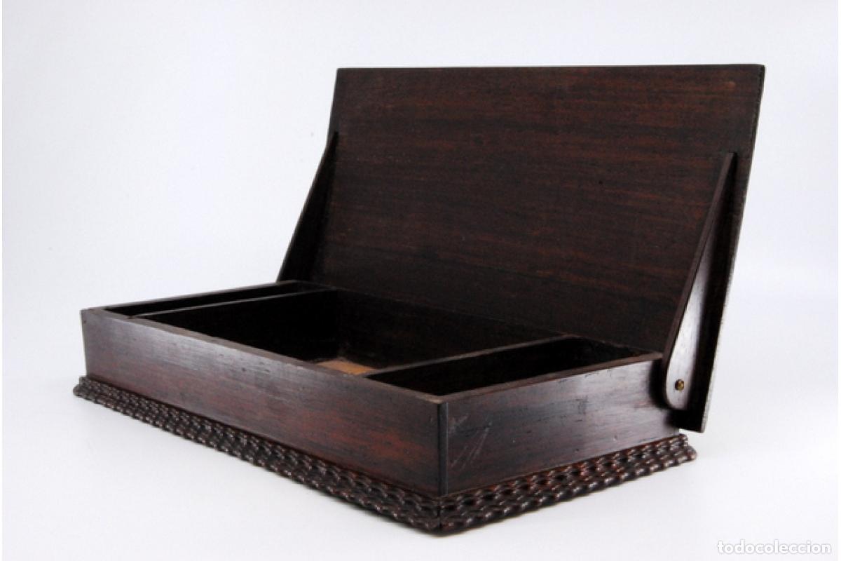 Antig&uuml;edades: Joyero, fabricado en madera y plata. - Foto 7