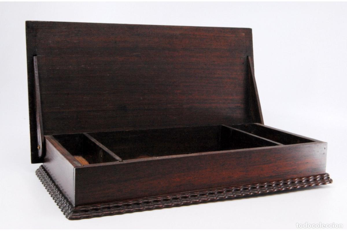 Antig&uuml;edades: Joyero, fabricado en madera y plata. - Foto 9