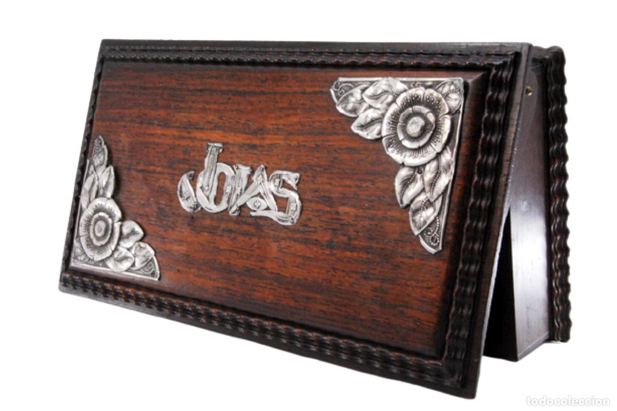 Antig&uuml;edades: Joyero, fabricado en madera y plata. - Foto 1