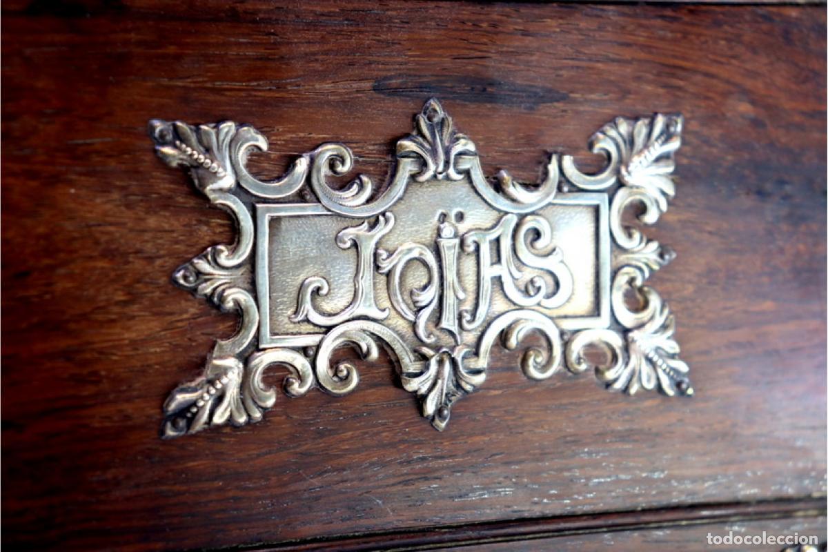 Antig&uuml;edades: Joyero, fabricado en madera y plata. - Foto 8