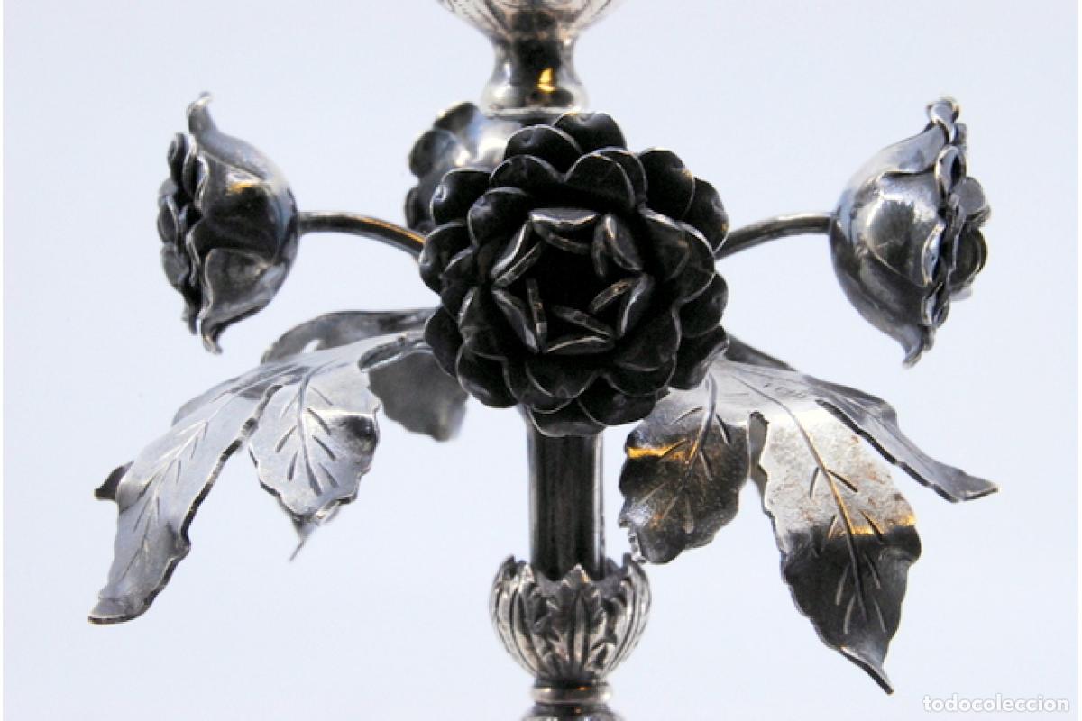 Antig&uuml;edades: Palillero de plata - Flores - Foto 3