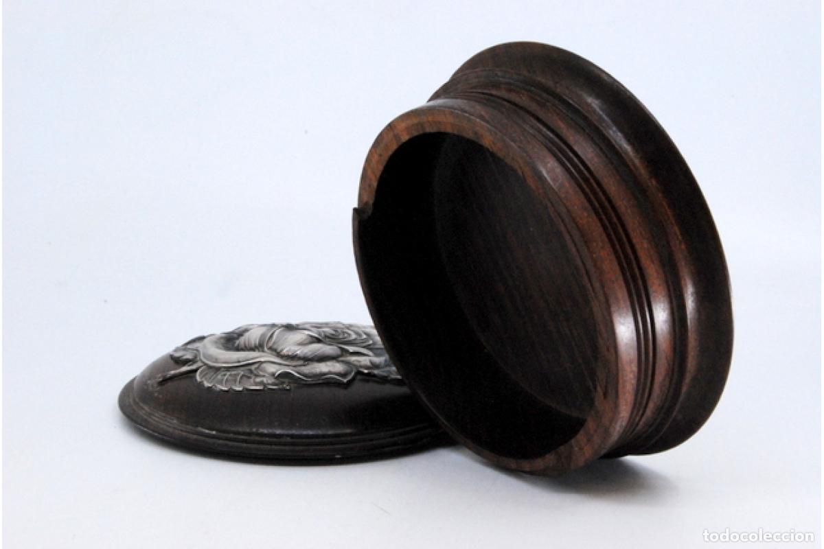 Antig&uuml;edades: Joyero, fabricado en madera y plata. - Foto 3