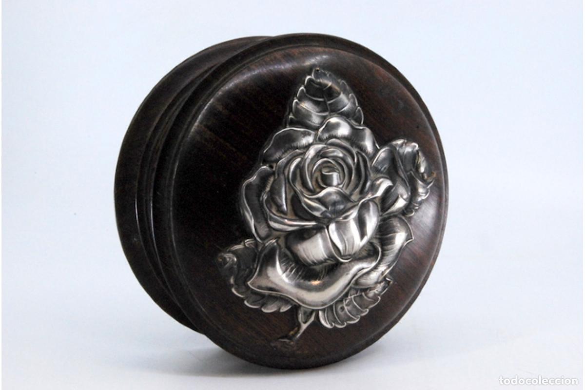 Antig&uuml;edades: Joyero, fabricado en madera y plata. - Foto 8