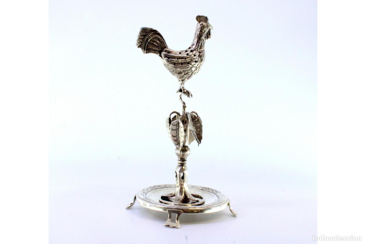 Antig&uuml;edades: Palillero de plata - Gallo - Foto 7