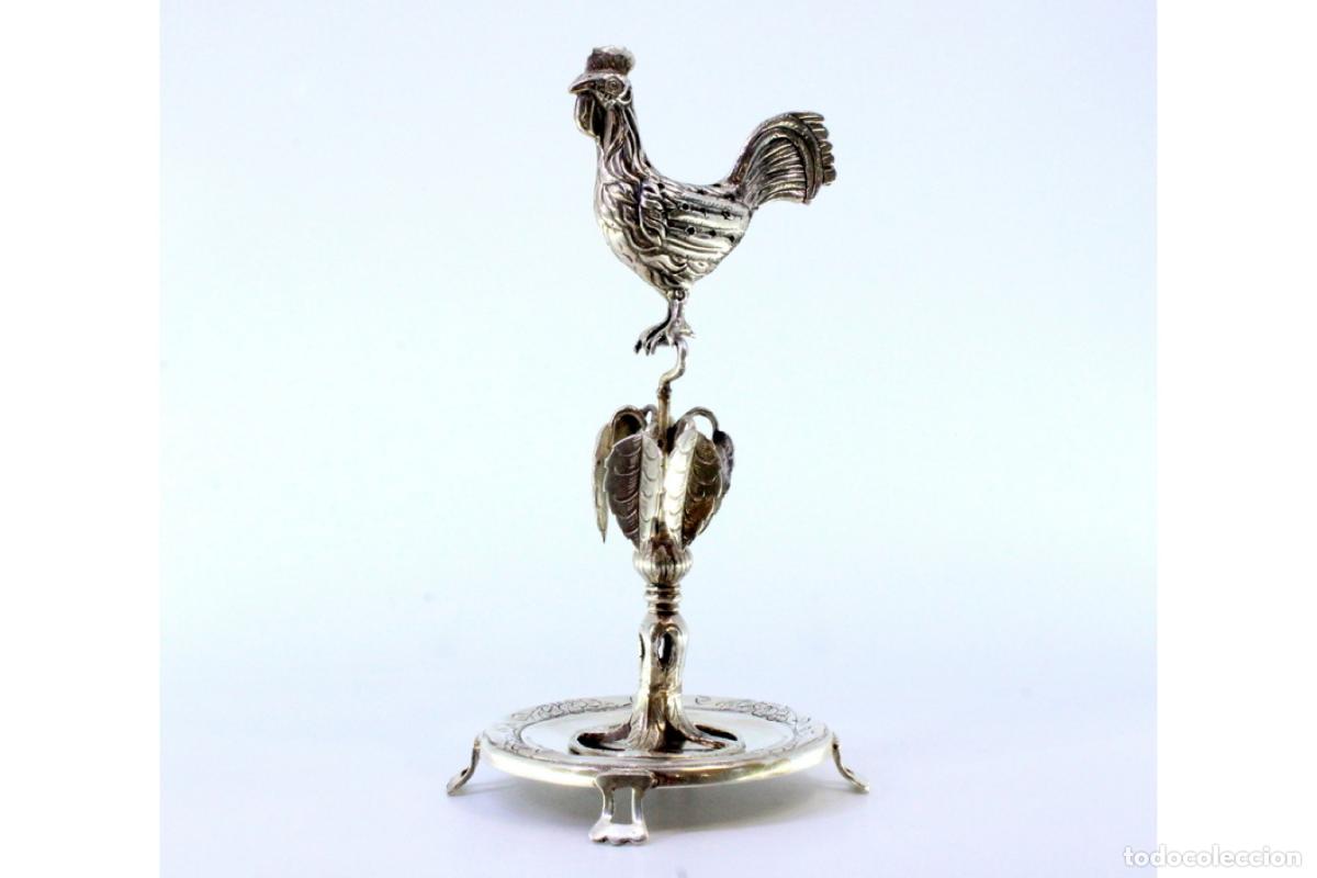 Antig&uuml;edades: Palillero de plata - Gallo - Foto 8