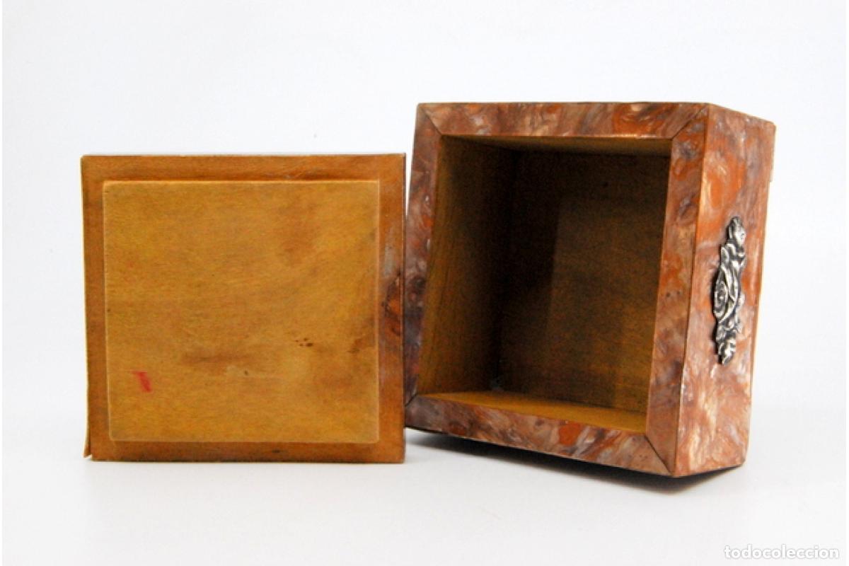 Antig&uuml;edades: Joyero, fabricado en madera y plata. - Foto 6