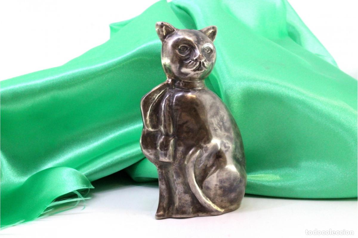 Antig&uuml;edades: Palillero de plata - Gato - Foto 2