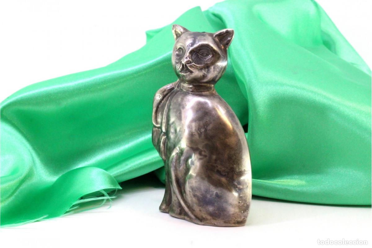 Antig&uuml;edades: Palillero de plata - Gato - Foto 3