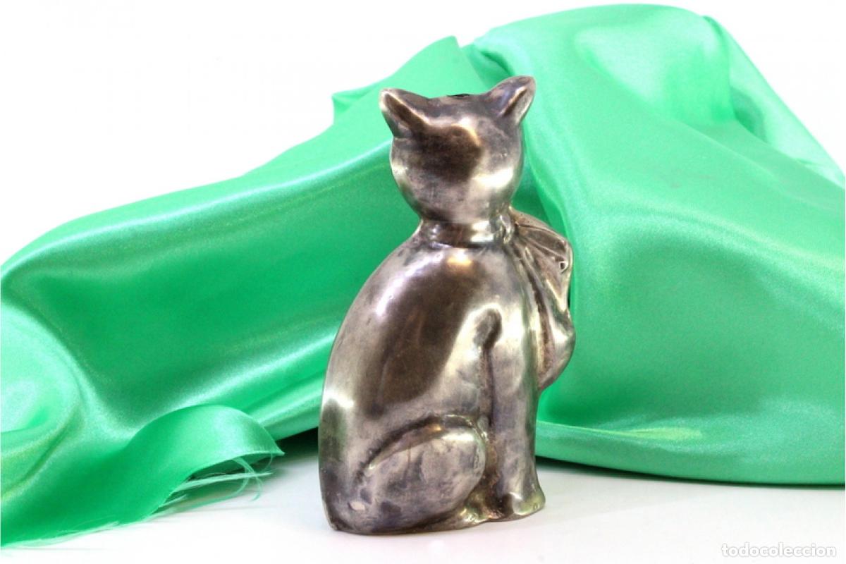 Antig&uuml;edades: Palillero de plata - Gato - Foto 4
