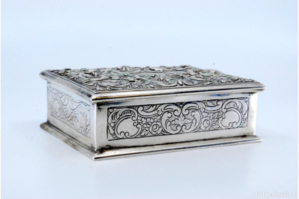 Antig&uuml;edades: Caja de joyer&iacute;a de plata - Foto 3