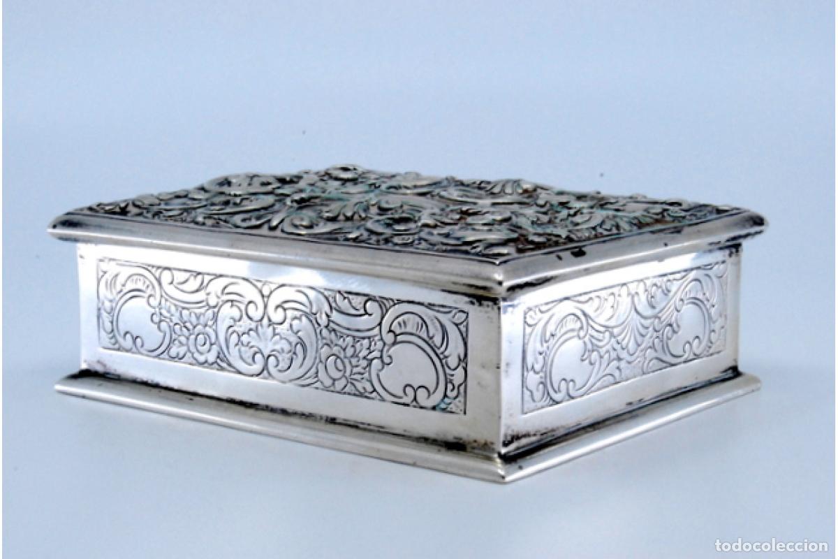Antig&uuml;edades: Caja de joyer&iacute;a de plata - Foto 4