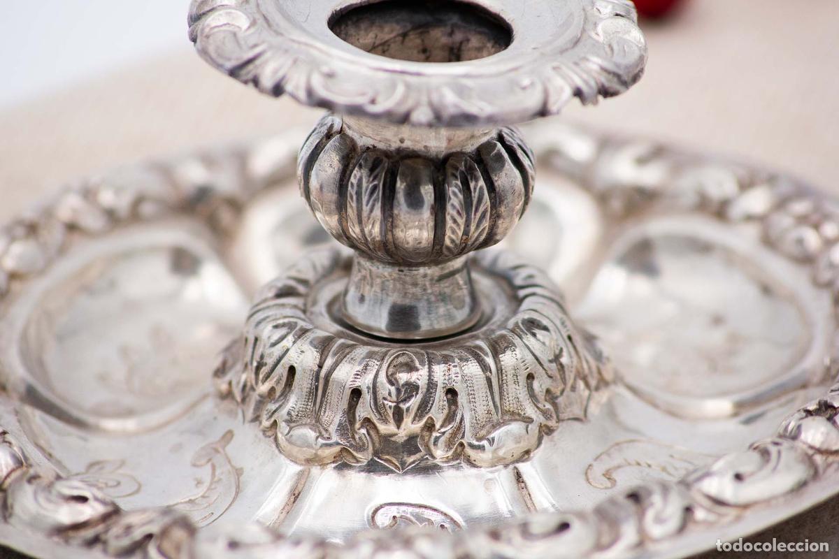 Antig&uuml;edades: Candelero de mano, en plata - Foto 4