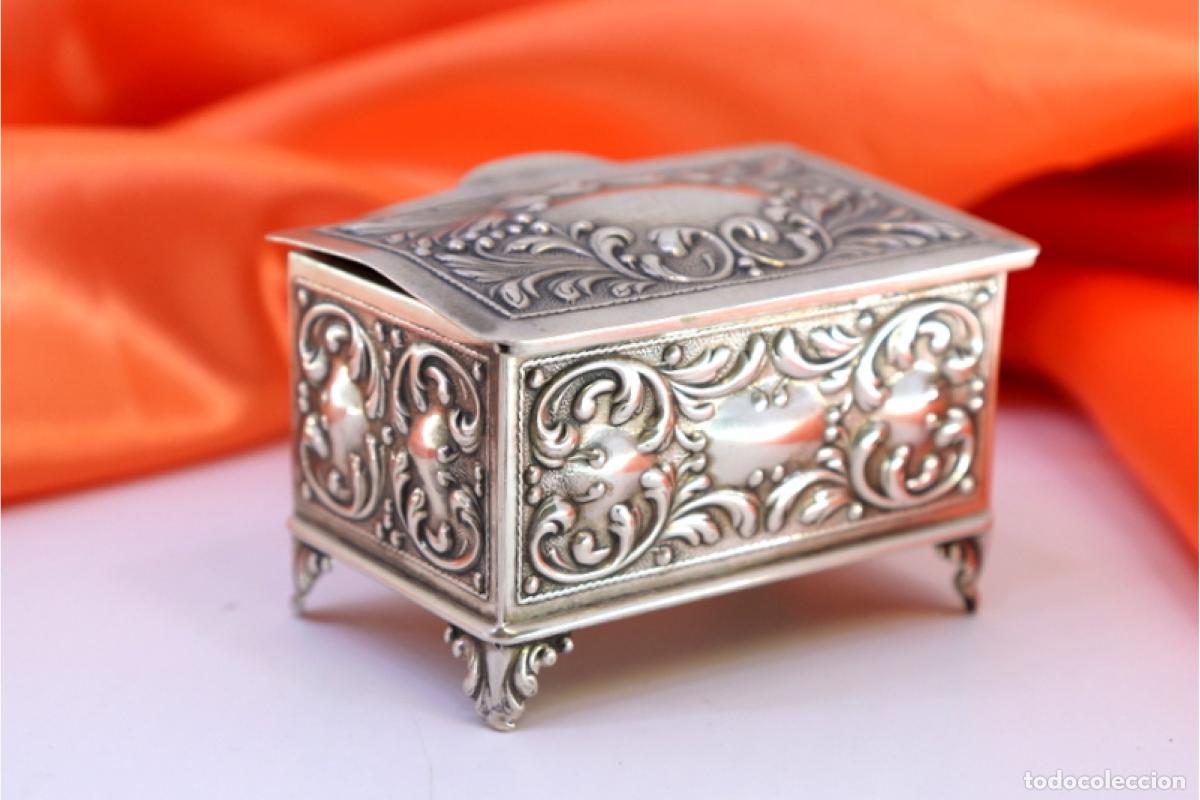 Antig&uuml;edades: Caja de joyer&iacute;a de plata - Foto 3
