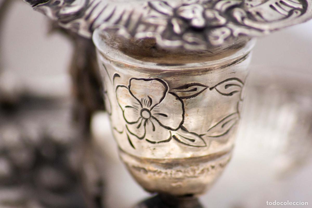Antig&uuml;edades: Candelero de mano, en plata - Foto 4