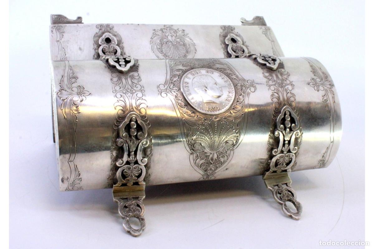 Antig&uuml;edades: Caja de joyer&iacute;a de plata - Foto 4