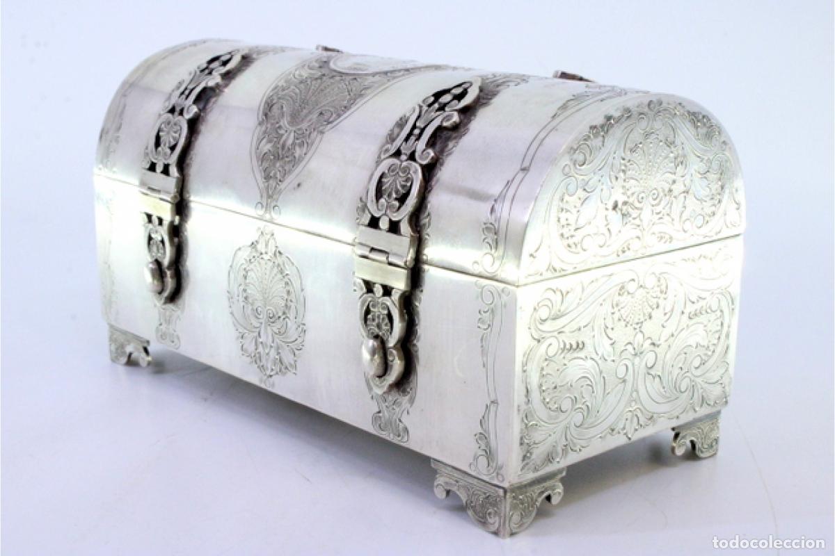 Antig&uuml;edades: Caja de joyer&iacute;a de plata - Foto 7