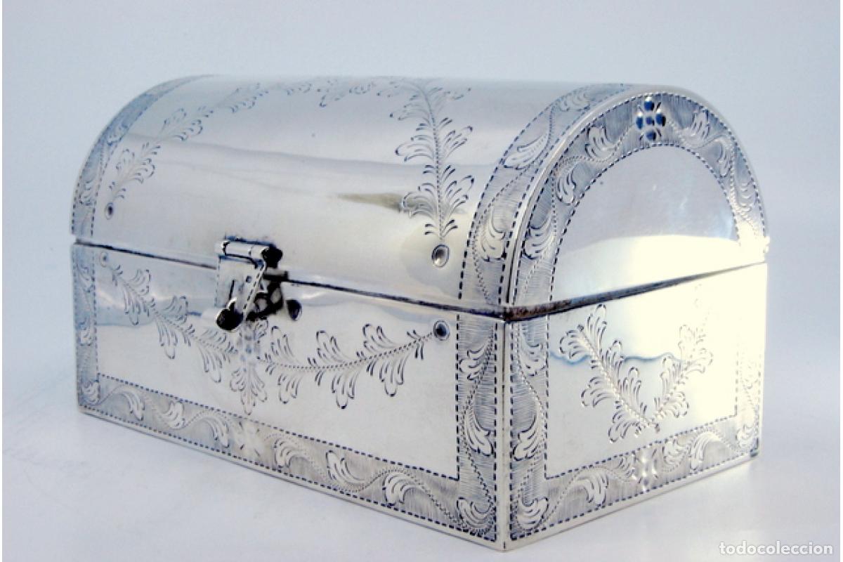 Antig&uuml;edades: Caja de joyer&iacute;a de plata - Foto 6