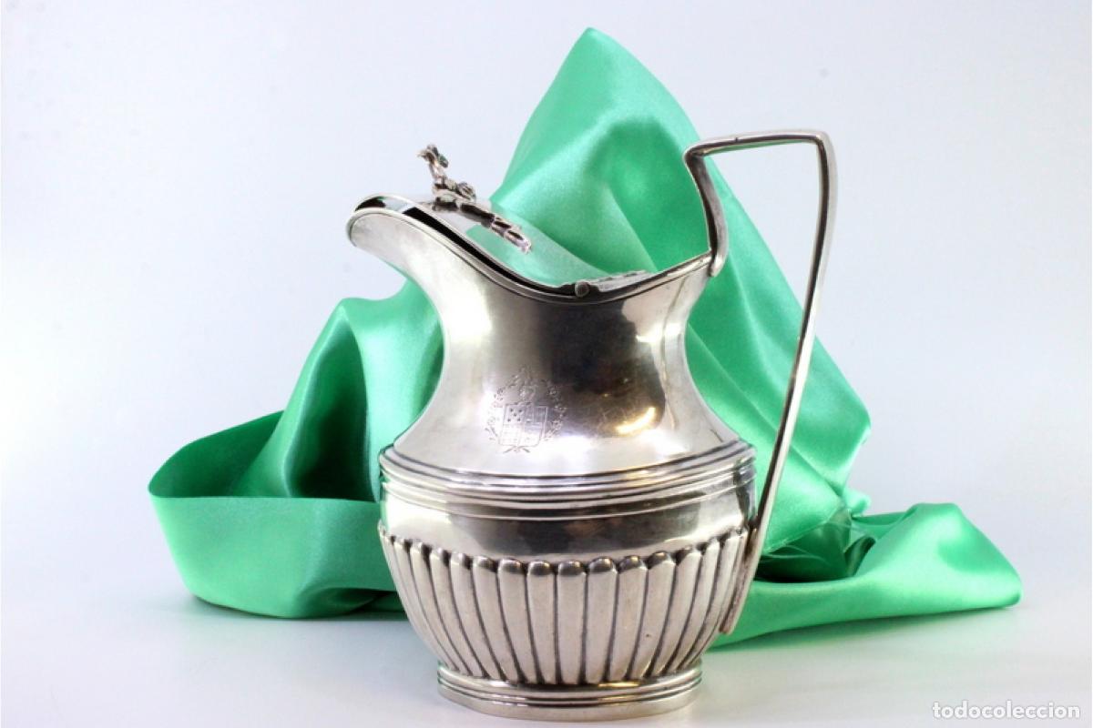 Antig&uuml;edades: jarra de leche de plata - Foto 5