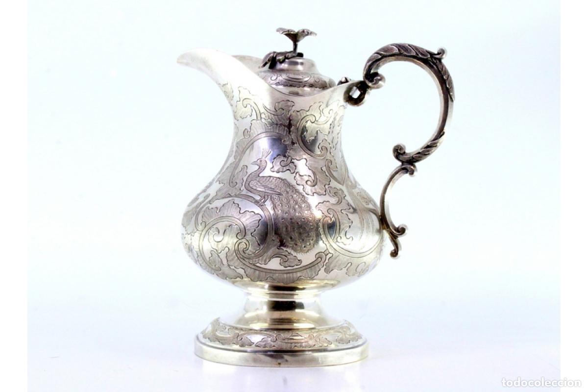 Antig&uuml;edades: jarra de leche de plata - Foto 3