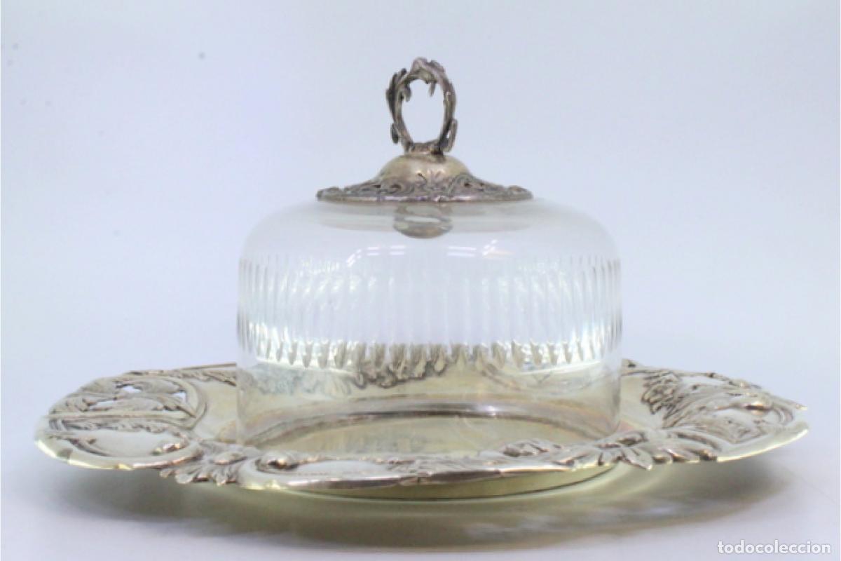Antig&uuml;edades: plato de queso de plata - Foto 3