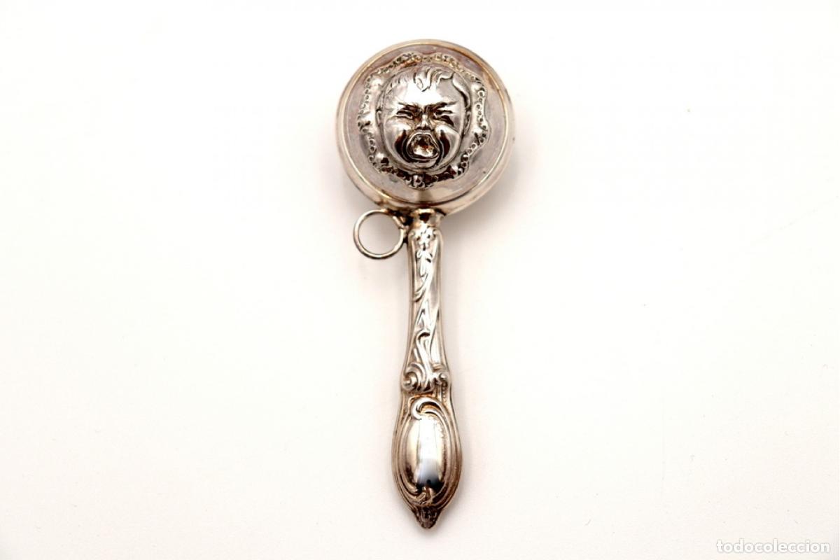 Antig&uuml;edades: Sonajero de plata - Beb&eacute; - Foto 3