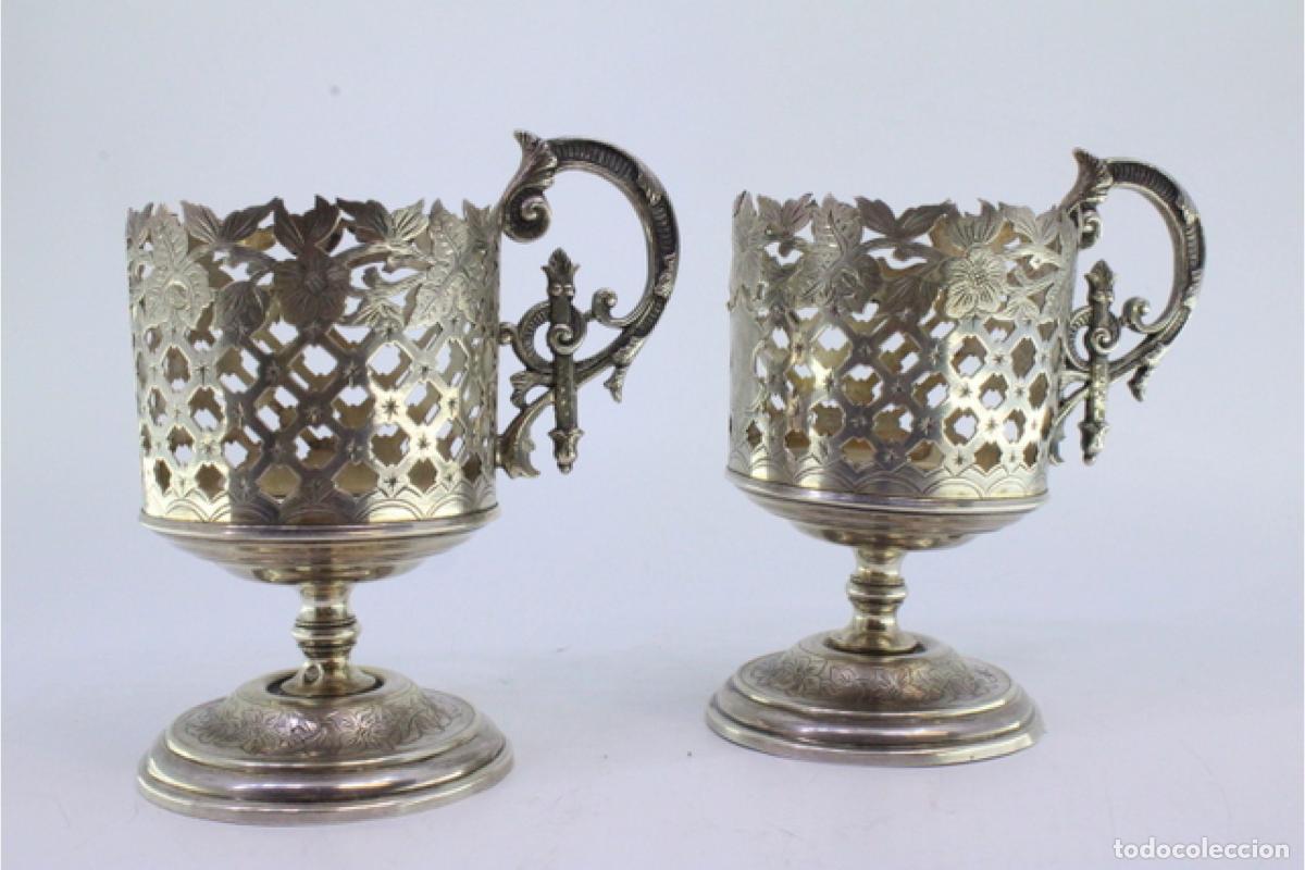 Antig&uuml;edades: Portavasos de plata - Foto 5