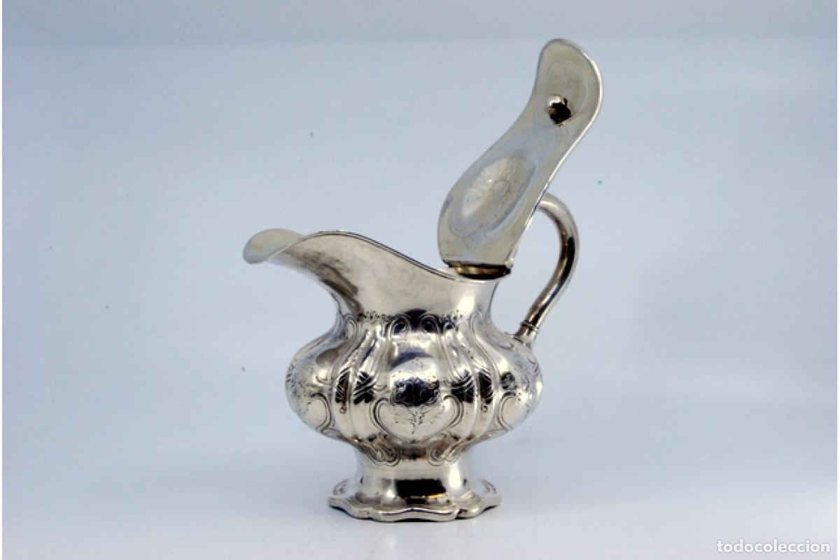 Antig&uuml;edades: jarra de leche de plata - Foto 6