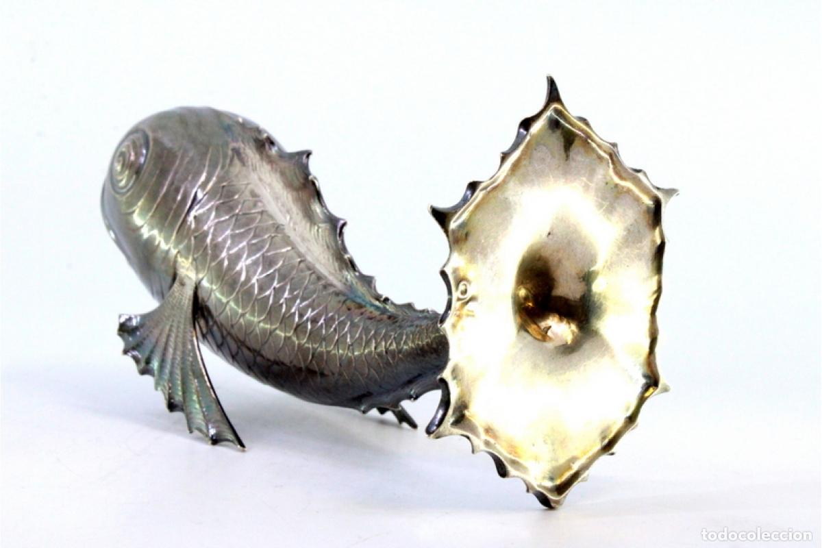 Antig&uuml;edades: Palillero de plata - Pez - Foto 6