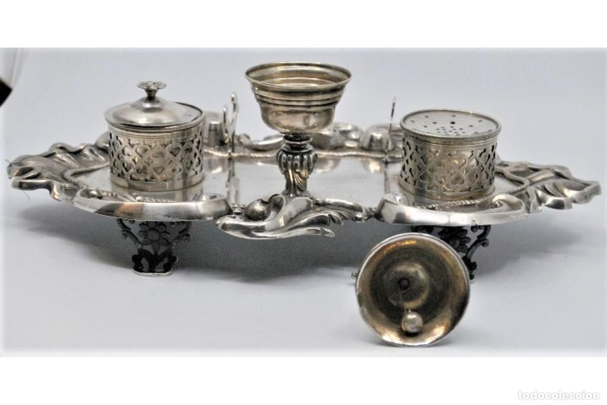 Antig&uuml;edades: tintero de plata - Foto 4