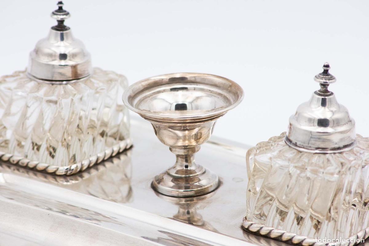 Antig&uuml;edades: tintero de plata - Foto 6