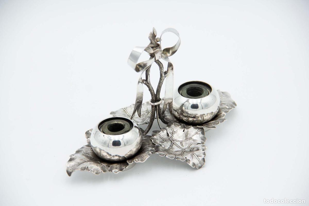 Antig&uuml;edades: tintero de plata - Foto 2
