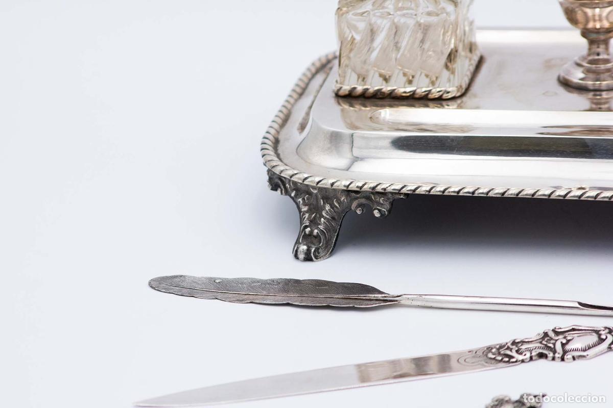 Antig&uuml;edades: tintero de plata - Foto 8