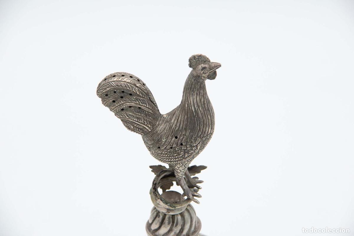 Antig&uuml;edades: Palillero de plata - Gallo - Foto 3