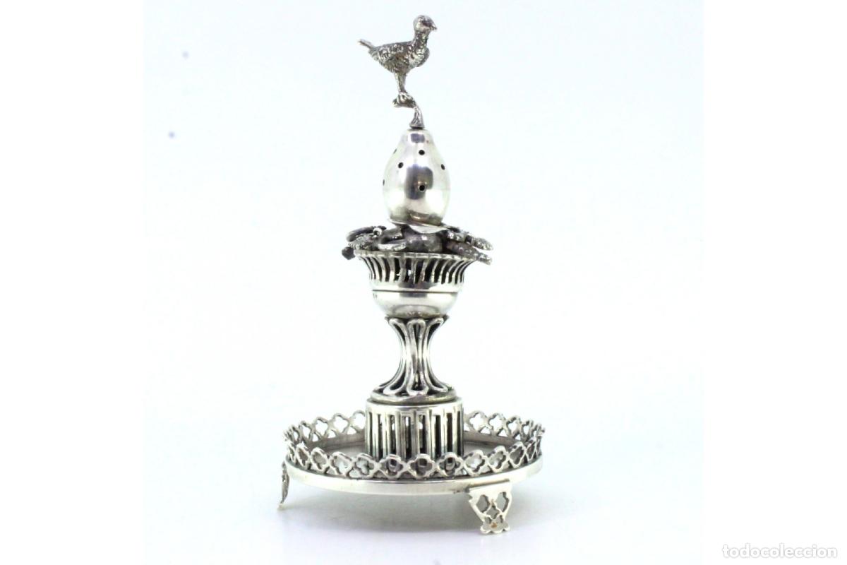 Antig&uuml;edades: Palillero de plata - Aves y frutas - Foto 2