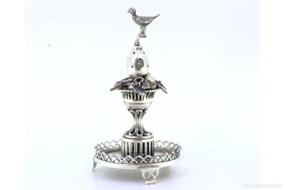Antig&uuml;edades: Palillero de plata - Aves y frutas - Foto 3