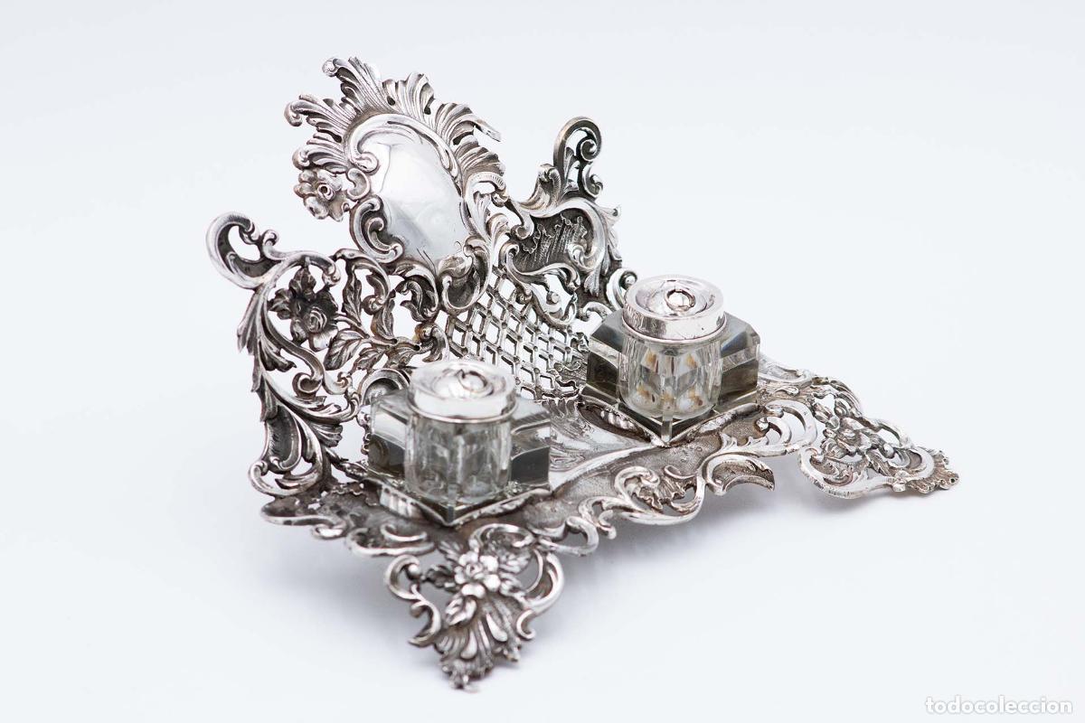 Antig&uuml;edades: tintero de plata - Foto 3