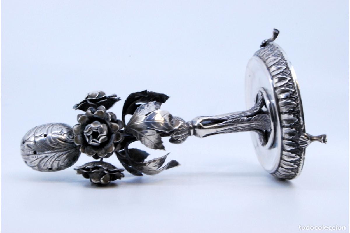Antig&uuml;edades: Palillero de plata - Flores - Foto 3