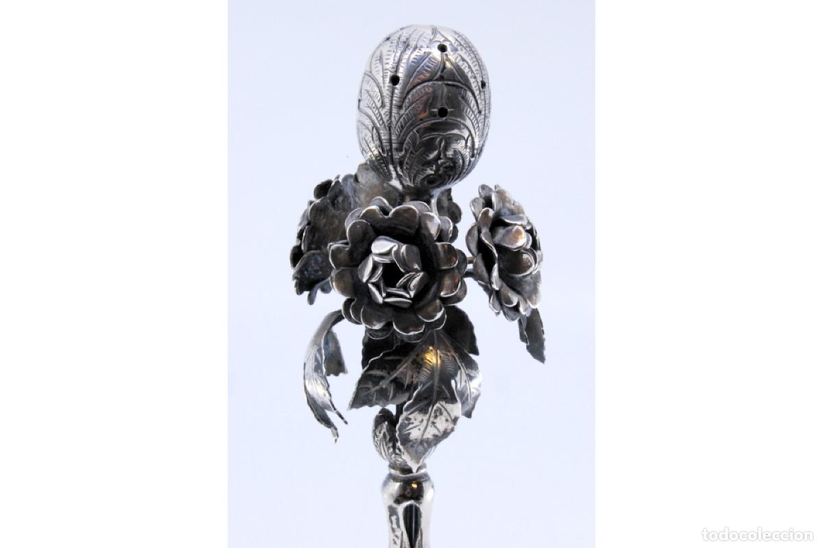 Antig&uuml;edades: Palillero de plata - Flores - Foto 6