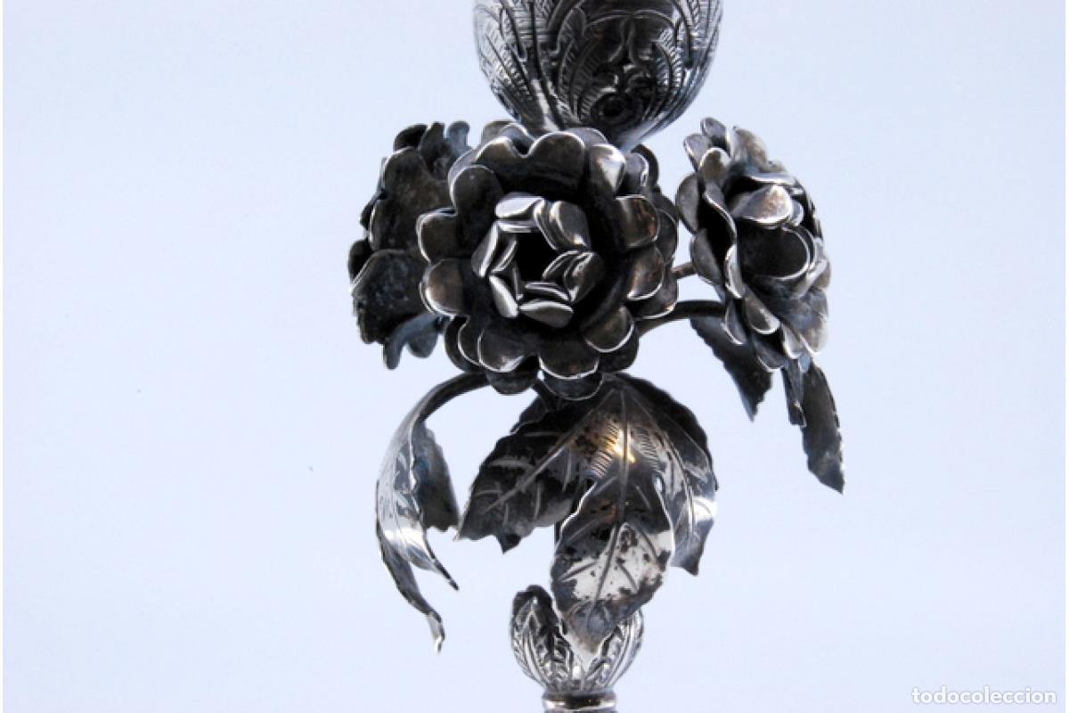 Antig&uuml;edades: Palillero de plata - Flores - Foto 8