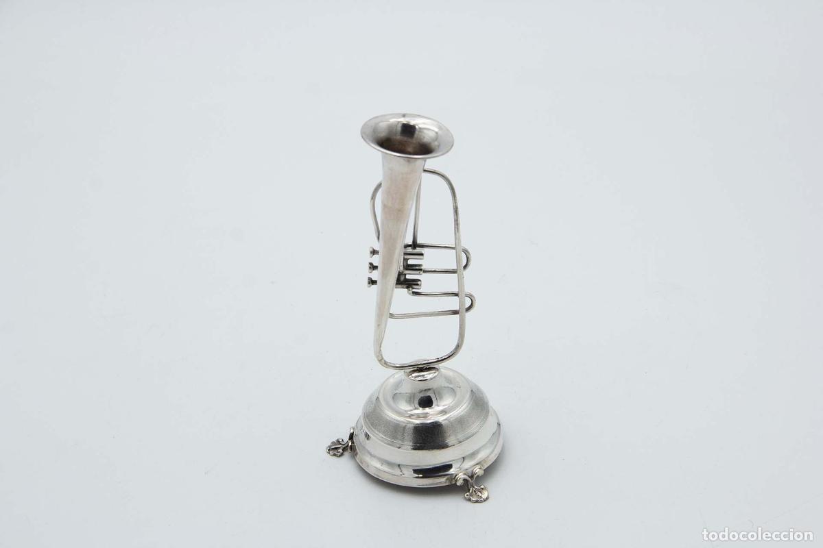 Antig&uuml;edades: Palillero de plata - Trompeta - Foto 3