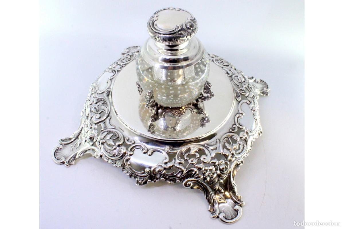 Antig&uuml;edades: tintero de plata - Foto 3