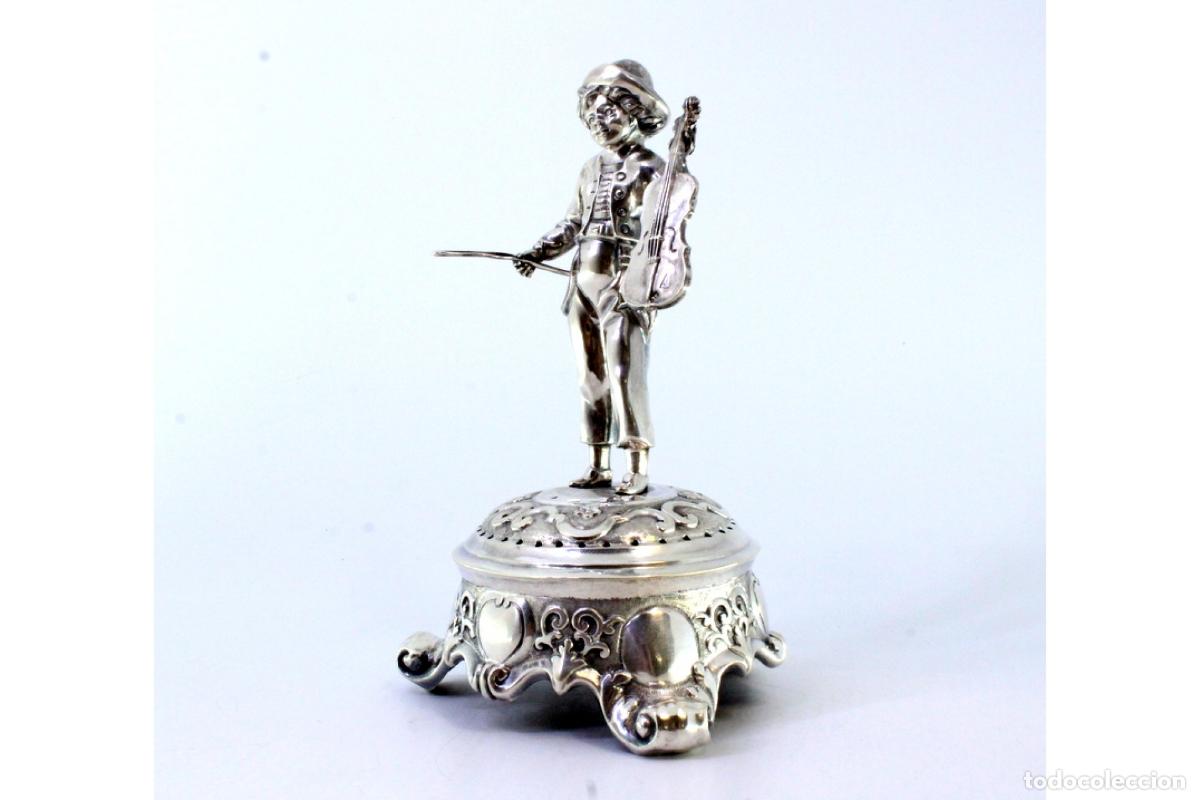 Antig&uuml;edades: Palillero de plata - M&uacute;sico tocando el viol&iacute;n - Foto 3