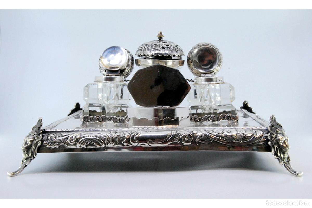 Antig&uuml;edades: tintero de plata - Foto 3