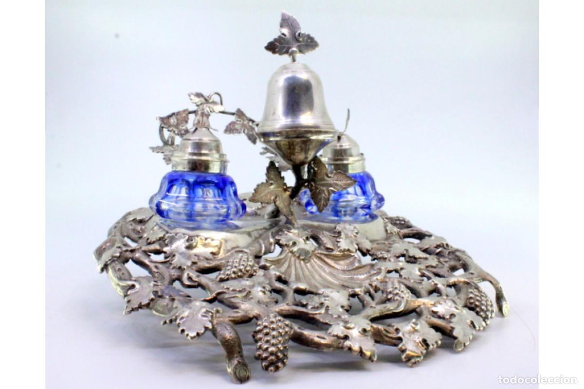 Antig&uuml;edades: tintero de plata - Foto 5