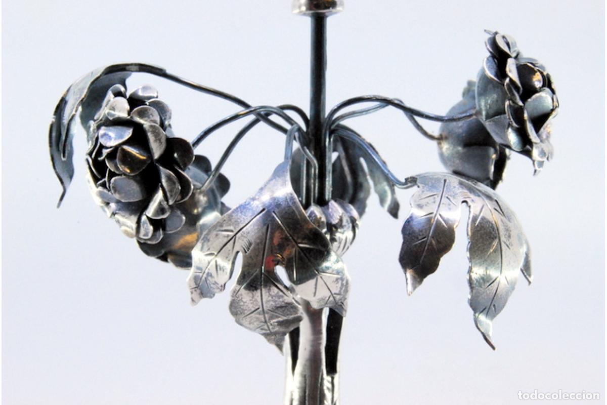 Antig&uuml;edades: Palillero de plata - Flores - Foto 4