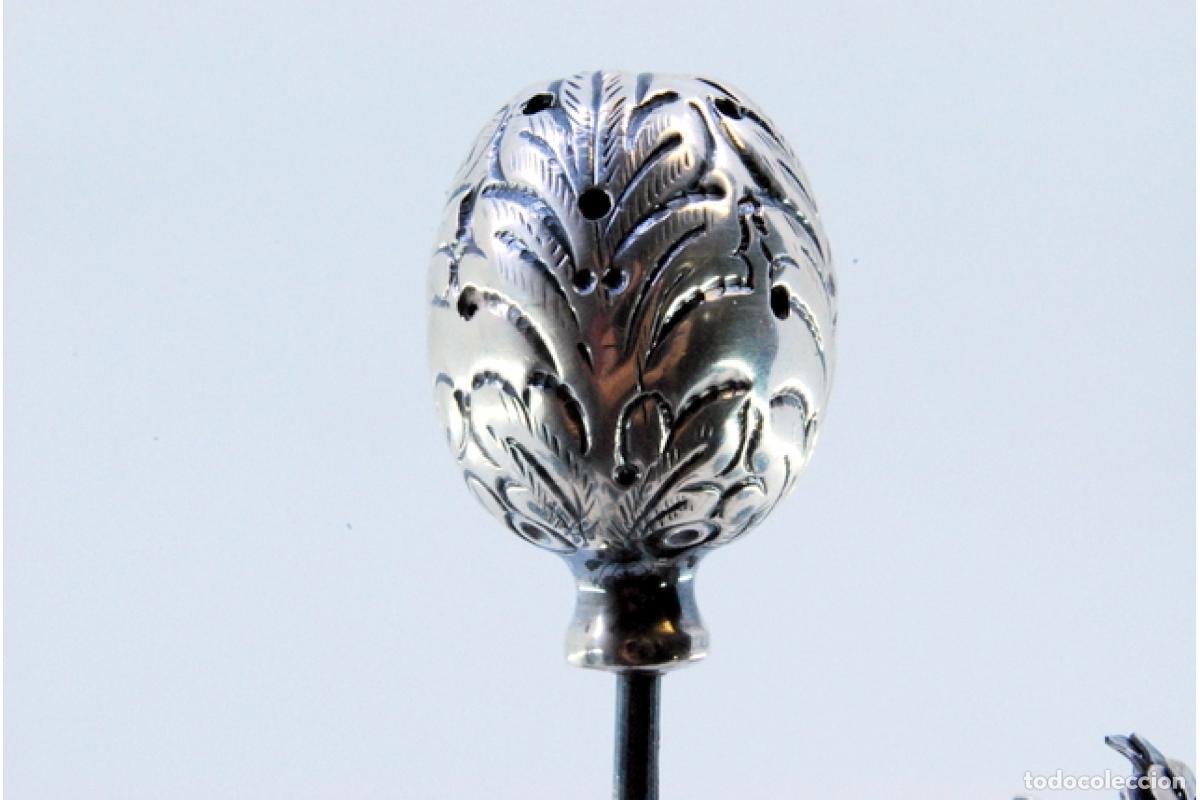 Antig&uuml;edades: Palillero de plata - Flores - Foto 5
