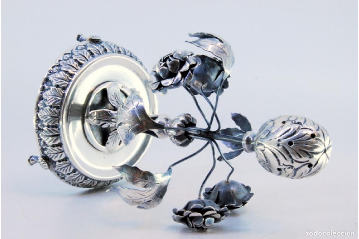 Antig&uuml;edades: Palillero de plata - Flores - Foto 6