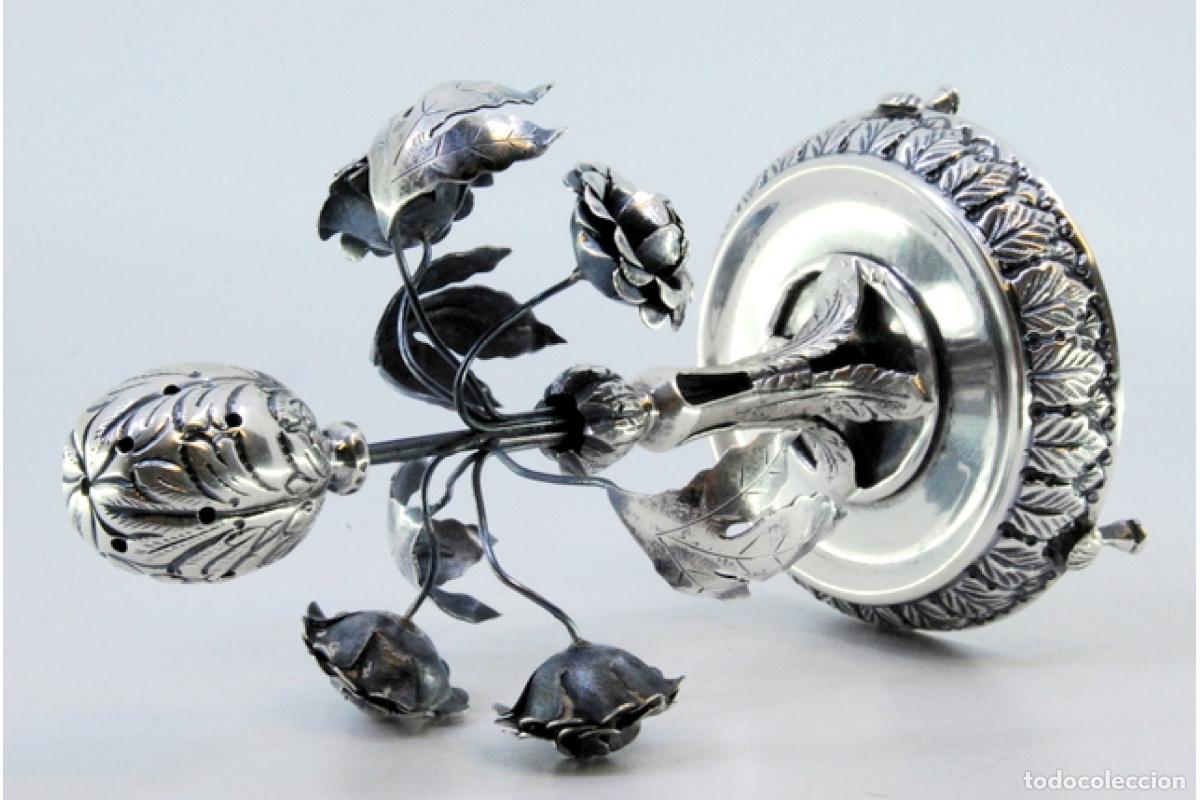 Antig&uuml;edades: Palillero de plata - Flores - Foto 7