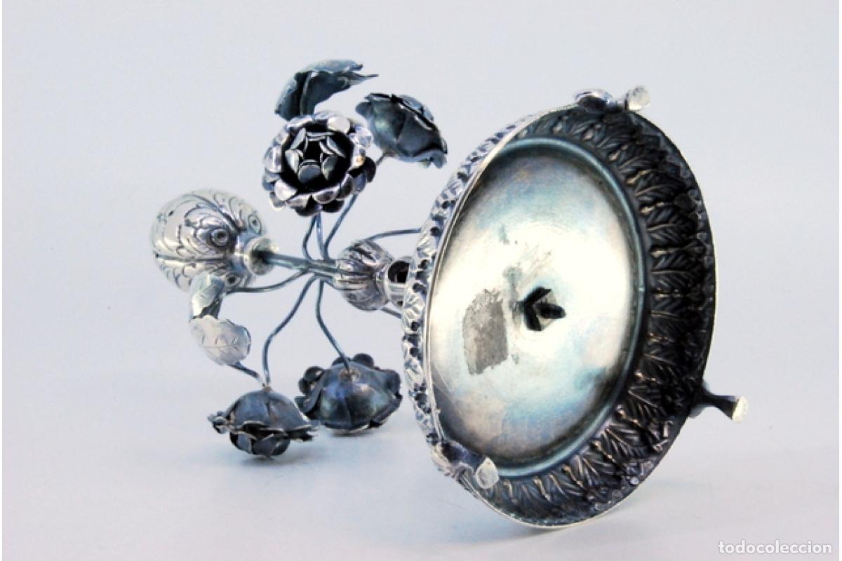 Antig&uuml;edades: Palillero de plata - Flores - Foto 8