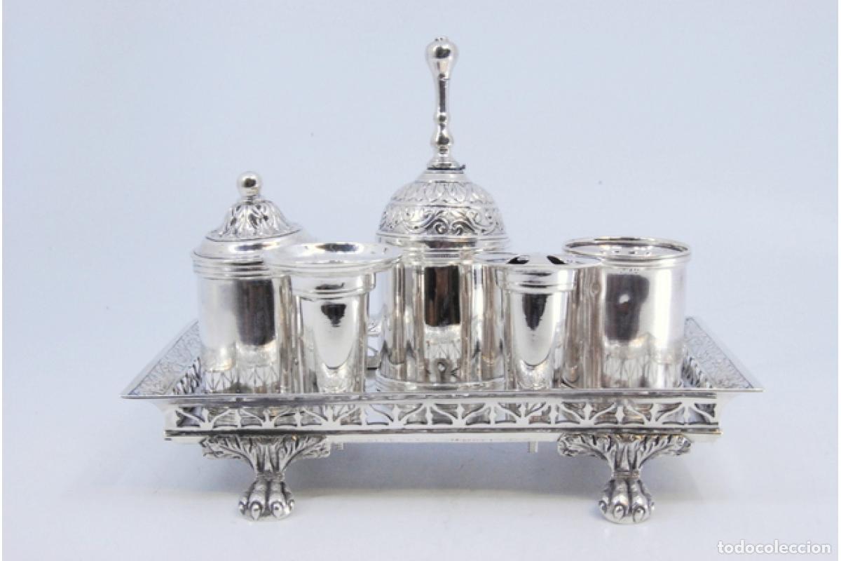 Antig&uuml;edades: tintero de plata - Foto 6